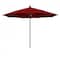 California Umbrella 11' Black Aluminum Market Patio Umbrella, Sunbrella Jockey Red 194061333211 - alternate 1